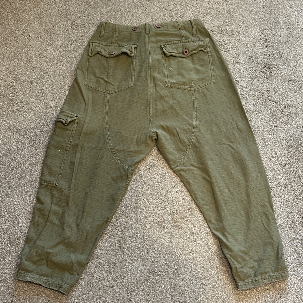 Free People Olive Cropped Cargo Pants - Picture 5 of 6
